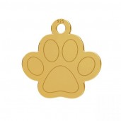 Dog Paw Pendant, Silver Jewelry, LKM-3410 - 05 12,3x12,4 mm