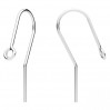 Ear Wires, Earring Findings, BO 77 0,8x12x25 mm