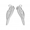 Papagei-Anhänger, Gießharzschmuck, Silberschmuck, CON-1 OWS-00780 5,8x21,8 mm