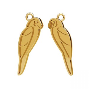 Papagei-Anh&auml;nger, Gie&szlig;harzschmuck, Silberschmuck, CON-1 OWS-00780 5,8x21,8 mm