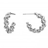Halbkreisförmige-Ohrstecker, Silberschmuck, KLS OWS-00884 4,3x17,1 mm