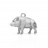 Wildschwein-Anhänger, Silberschmuck, Tierschmuck, CON-1 OWS-00902 7,5x13,2 mm