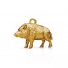 Wildschwein-Anhänger, Silberschmuck, Tierschmuck, CON-1 OWS-00902 7,5x13,2 mm