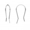 Ear Wires, Earring Findings, BO 79 0,8x9,5x19,0 mm