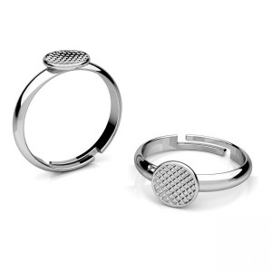 Ring Basis, Verstellbarer, Schmuckteile, Silberschmuck, U-RING 004 G 3,3x7,5 mm