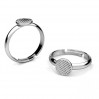 Ring Basis, Verstellbarer, Schmuckteile, Silberschmuck, U-RING 004 G 3,3x7,5 mm