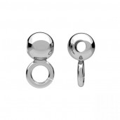 Beads with Eyelet, Jewelry Findings, Silver Jewelry, CON 1 P2L 4,0 F:1,8 KC 0,9x2,15 mm