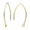 Ear Wires, Earring Findings, BRY 5 0,85x20x38 mm