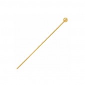 Head Pins, 5mm, 14K AU 585, Jewelry Findings, Gold Jewelry, SZPKZ 5 50 mm