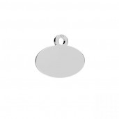 Hallmark Tag, Pendant, Silver 925, Jewelry Findings, LKM-3425 - 05 6,8x7 mm