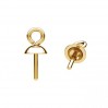 Perlen-Aufhänger, Schmuckteile, Silberschmuck, CON-1 ODL-01546 3x7,7 mm