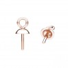 Perlen-Aufhänger, Schmuckteile, Silberschmuck, CON-1 ODL-01546 3x7,7 mm