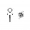 Perlen-Aufhänger, Schmuckteile, Silberschmuck, CON-1 ODL-01546 3x7,7 mm