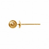 14K Gold Pearl Post with Cup, Jewleyr Findings, Gold Jewelry, GGWKS 3 3x12 mm
