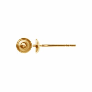 14K Gold Ohrstecker, Fassung für Perlen, Goldschmuck, Schmuckteile, GGWKS 3 3x12 mm