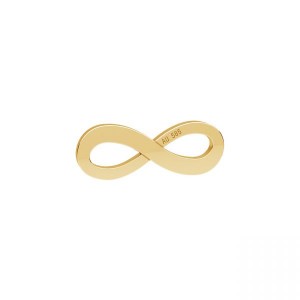 Unendlichkeitszeichen-Anhänger, 14K Gold AU-585, Goldschmuck,  Infinity, LKZ14K-50311 - 0,30 4,4x12 mm