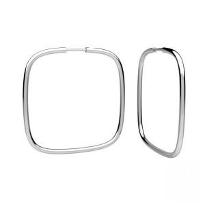 Creolen, Ohrringteile, Silberschmuck, KL-110/K-3 35x35 mm