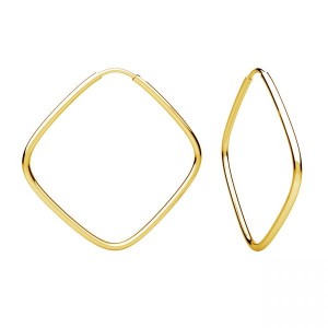 Creolen, Ohrringteile, Silberschmuck, KL-110/K-4 42x42 mm