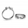 Katze mit Garn Silberring, Silberschmuck, Schmuckzubehör, U-RING OWS-01040 20x22 mm