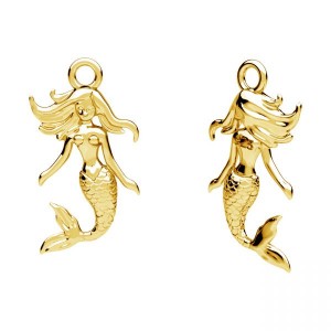 Meerjungfrau-Anhänger, Silberschmuck, CON-1 OWS-01110 9,5x17,1 mm 