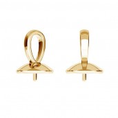 Pearl Bail, Jewelry Findings, Gold Jewelry, ODLZ-00290 8x11 mm
