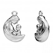 Mutter und Kind Anhänger, Silberschmuck, CON-1 OWS-01103 12x17,3 mm