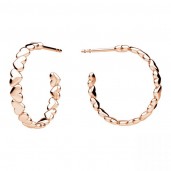 Heart Earrings, Silver Jewelry, KLS OWS-01118 2,8x19 mm