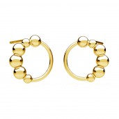 Earrings, Silver Jewelry, KLS ODL-01599 13,7x13,7 mm