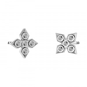 Ohrstecker, Basis für Kristalle, Silberschmuck, KLS ODL-01193 5,4x5,4 mm