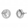 Ohrstecker, Basis für Kristalle, Silberschmuck, KLS ODL-01130 9,6x9,6 mm