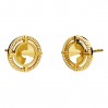 Ohrstecker, Basis für Kristalle, Silberschmuck, KLS ODL-01130 9,6x9,6 mm
