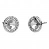Ohrstecker, Basis für Kristalle, Silberschmuck, KLS ODL-01130 9,6x9,6 mm