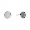 Korvakorutapit pohja, hopeakorut, koruosat, KLS OWS-01029 7,3x7,3 mm