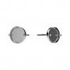 Korvakorutapit pohja, hopeakorut, koruosat, KLS OWS-01029 7,3x7,3 mm