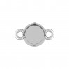 Anhänger Basis, Fassung für Steine, Silberschmuck, Schmuckzubehör, CON-2 OWS-01030 7,3x11,1 mm