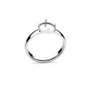 Ring Base, Setting for Stone, Silver Jewelry, Jewelry Findings, U-RING OWS-01032 7,3x7,3mm