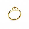 Ring Basis, Fassung für Steine, Silberschmuck, Schmuckzubehör, U-RING OWS-01032 7,3x7,3mm