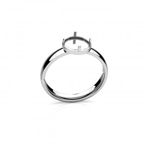 Ring Basis, Fassung f&uuml;r Steine, Silberschmuck, Schmuckzubeh&ouml;r, U-RING OWS-01032 7,3x7,3mm