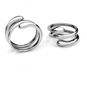 Silberring, Silberschmuck, Schmuckzubehör, U-RING OWS-01178 16,5x20,8mm