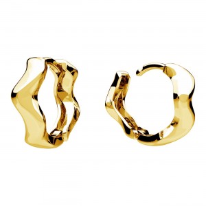 Leverback Earrings, Silver Jewelry, BZO OWS-01123 12,8x14 mm