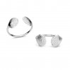 Sea Shell Ring, Jewelry Findings, Silver Jewelry, U-RING OWS-00739 9,2x19,7 mm
