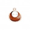 Muschel-Anhänger mit Perle, Silberschmuck, Ringteile, CON-1 ODL-01620 15,7x17 mm ver.2