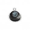 Muschel-Anhänger mit Perle, Silberschmuck, Ringteile, CON-1 ODL-01620 15,7x17 mm ver.2