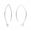 Ear Wires, Earring Findings, BRY 7 0,8x17x35 mm