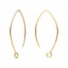 Ear Wires, Earring Findings, BRY 7 0,8x17x35 mm