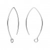 Ear Wires, Earring Findings, BRY 7 0,8x17x35 mm