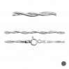 Octagon Snake Chain Bracelet Base, Silver Chains, PLE SN 025 DC8L 2S