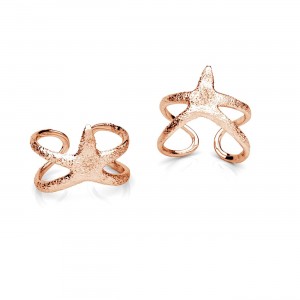 Seestern Silberring, Silberschmuck, Ringteile, U-RING OWS-01191 11x20 mm