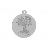 Tree of Life Pendant, Silver Jewelry, LKM-3455 - 0,50 16x18,2 mm