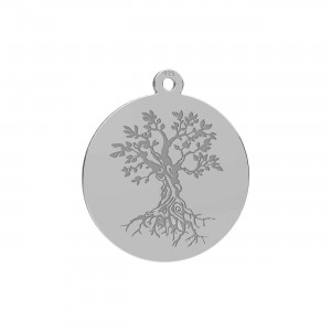 Baum des Lebens-Anhänger, Lebensbaum, Silberschmuck, LKM-3455 - 0,50 16x18,2 mm